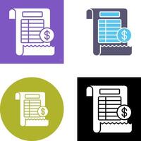 Bill Icon Design vector