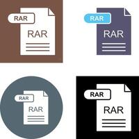 RAR Icon Design vector