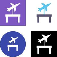 Jet Exhibit Icon Design vector