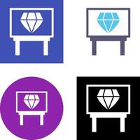 Diamond Exhibit Icon Design vector