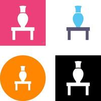 Vase Exhibit Icon Design vector