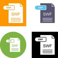 SWF Icon Design vector