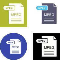 MPEG Icon Design vector
