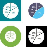 Pie Chart Icon Design vector