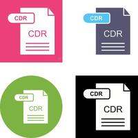 CDR Icon Design vector