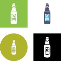 cerveza botella icono diseño vector