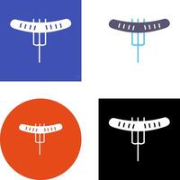 Sausage on Fork Icon Design vector