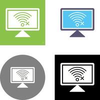 Disconnected Network Icon Design vector