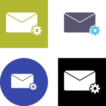 Message Settings Icon Design vector