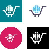 global compras icono diseño vector