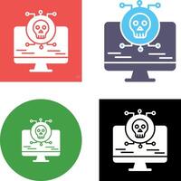 Virus Attack Icon Design vector