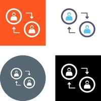 Connected Profiles Icon Design vector