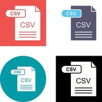 CSV Icon Design vector