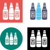 Beer Bottles Icon Design vector