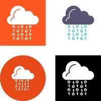Cloud Coding Icon Design vector