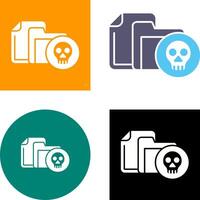 Infected File Icon Design vector