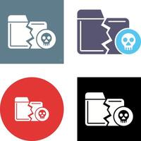 Infected Files Icon Design vector