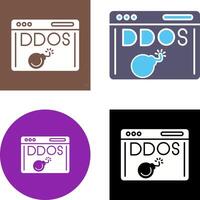 Ddos Attack Icon Design vector