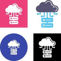 Cloud Database Icon Design vector