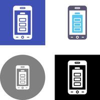 Mobile Battery Icon Design vector