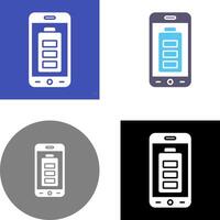 Mobile Battery Icon Design vector