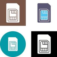 sim tarjeta icono diseño vector