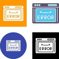 Error Code Icon Design vector