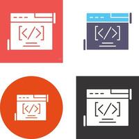 Web Coding Icon Design vector