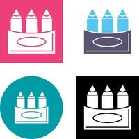 Crayons Icon Design vector