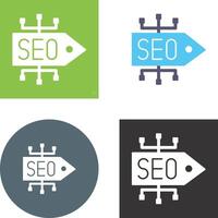 diseño de icono de etiqueta seo vector