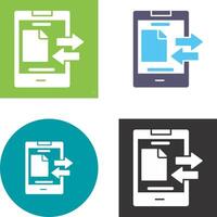 Data Transfer Icon Design vector