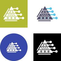 Pyramid Graph Icon Design vector