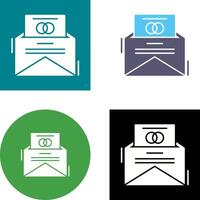 Invitation Card Icon Design vector