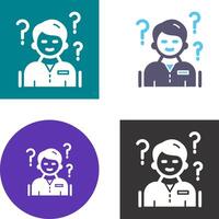 Confuse Icon Design vector