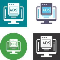 Digital Advertising Icon Design vector