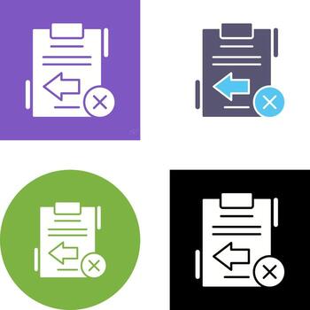 Return Failed Icon Design vector