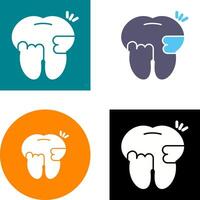 Toothache And Plaque Icon Design vector