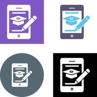 Online Course Icon Design vector