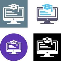 Online Learning Icon Design vector