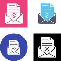 Rejection Of A Letter Icon Design vector