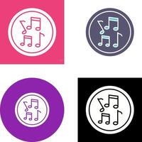 musical notas icono diseño vector