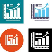 Growth Chart Icon Design vector