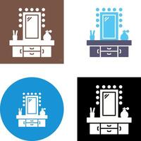 Dressing Table Icon Design vector