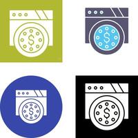Dollar Coin Icon Design vector