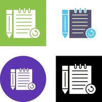 Rechecked Notes Icon Design vector
