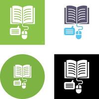 Online Learning Icon Design vector