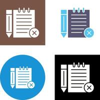 Unchecked Notes Icon Design vector