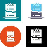 Corrupted List Icon Design vector