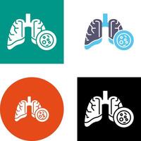 Lung Cancer Icon Design vector