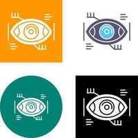 Eye Recongnition Icon Design vector